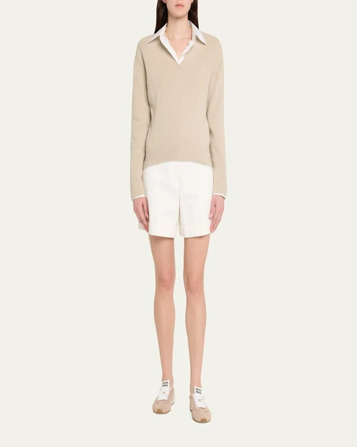Low-Top Mesh Suede Sneakers - Image 9