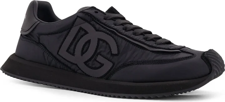 Low-top Nylon Sneakers With Leather Inserts - Image 2