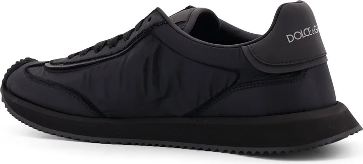 Low-top Nylon Sneakers With Leather Inserts - Image 3