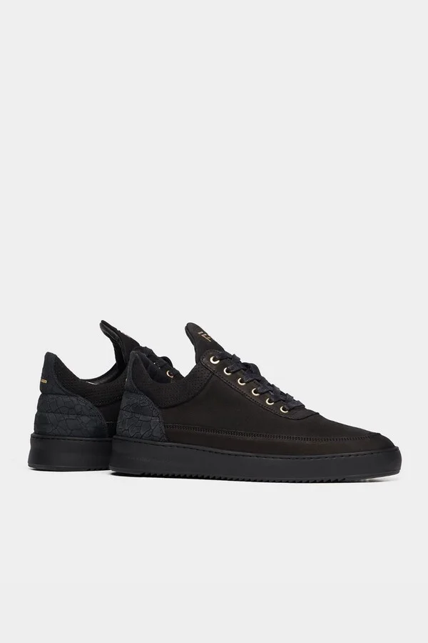 Low Top Ripple Ceres Men Sneaker in All Black - Image 2