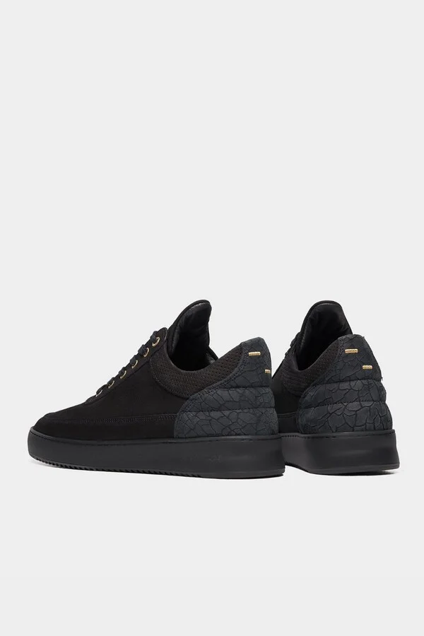 Low Top Ripple Ceres Men Sneaker in All Black - Image 3