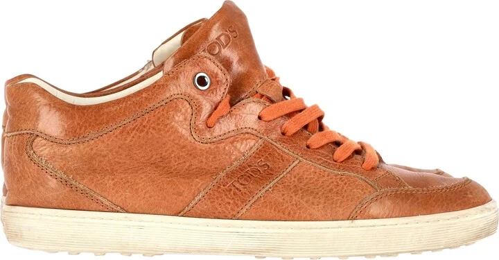 Low Top Sneakers in Brown Leather