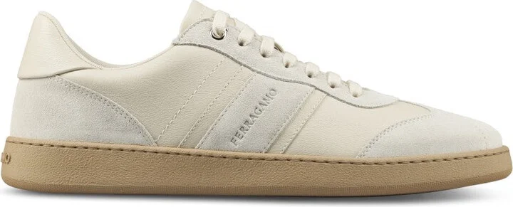 Low-Top Sneakers With Textured Leather