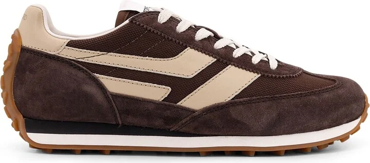 Low-Top Suede And Mesh Sneakers