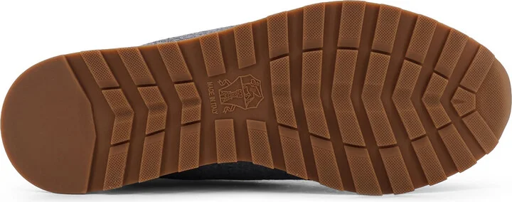 Low-top Wool Flannel Sneakers With Leather Profiles - Image 4