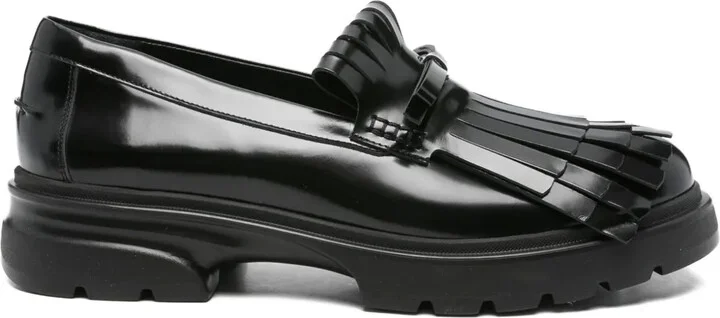 Low Tracker Fringe leather loafers