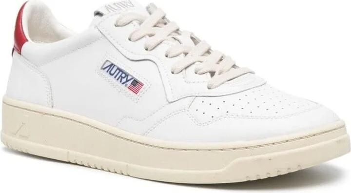 Low White And Red Leather Sneakers Autry Man - Image 2
