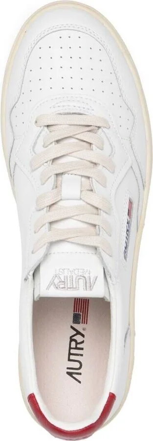 Low White And Red Leather Sneakers Autry Man - Image 3