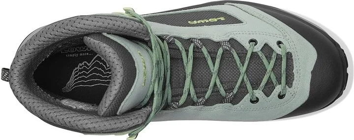 Lowa Corvara GTX Mid Women's Shoes Patina Green/Grey : 6.5 B - Medium, Leather/Textile - Image 2