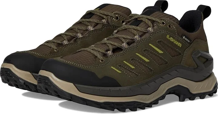 Lowa Innovo Gtx Lo Men's Climbing Shoes Amber Green : 12 D - Medium, Leather