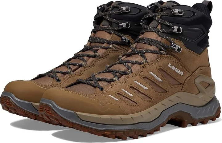 Lowa Innovo GTX Mid Men's Shoes Dune/Grey : 10 D - Medium, Leather