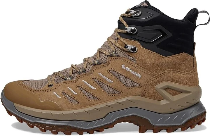 Lowa Innovo Mid Men's Shoes Dune/Grey : 8.5 D - Medium, Leather/Textile - Image 6