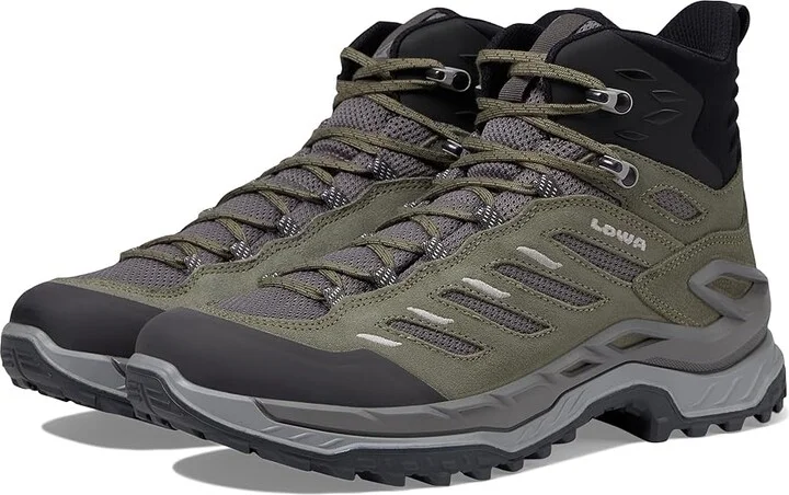 Lowa Innovo Mid Women's Shoes Seaweed/Grey : 8 B - Medium, Leather