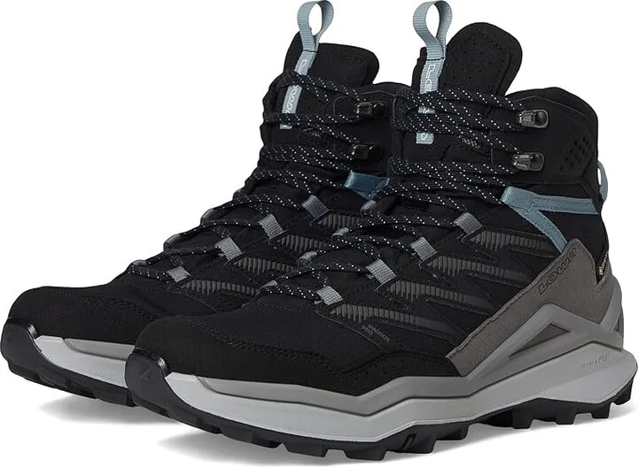 Lowa Maadox Pro Gtx Mid Women's Climbing Shoes Black/Grey : 8.5 B - Medium, Synthetic