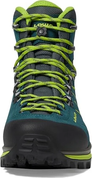 Lowa Randir GTX Mid Men's Shoes Blue/Lime : 9 D - Medium, Leather/Textile - Image 2