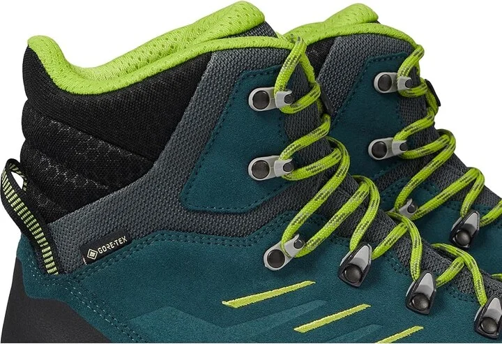 Lowa Randir GTX Mid Men's Shoes Blue/Lime : 9 D - Medium, Leather/Textile - Image 6