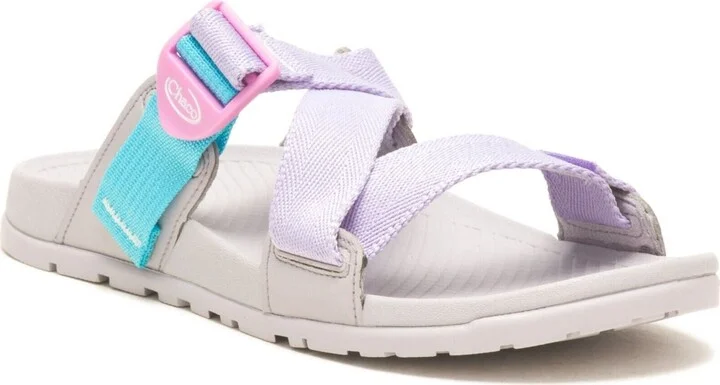 Lowdown JCH109368 Slide Women's 8 Purple Rose Aqua Slip-On Sandals KHD1745