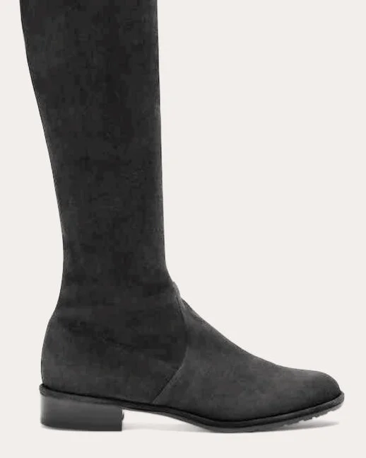 Lowland Stretch-Suede Over-the-Knee Boot - Image 4