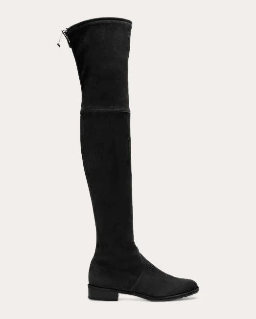 Lowland Stretch-Suede Over-the-Knee Boot