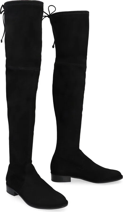 Lowland Stretch Suede Over The Knee Boots - Image 3
