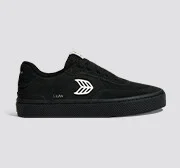 LUAN PRO All Black Suede Ivory Logo Sneaker Men - Image 9