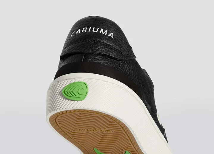 LUAN PRO Black Premium Leather Ivory Logo Sneaker Men - Image 7