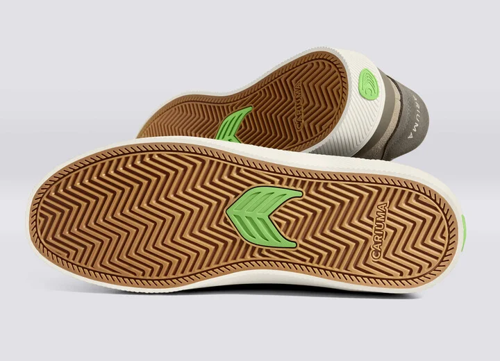 LUAN PRO Plaza Taupe Suede Ivory Logo Sneaker Men - Image 6