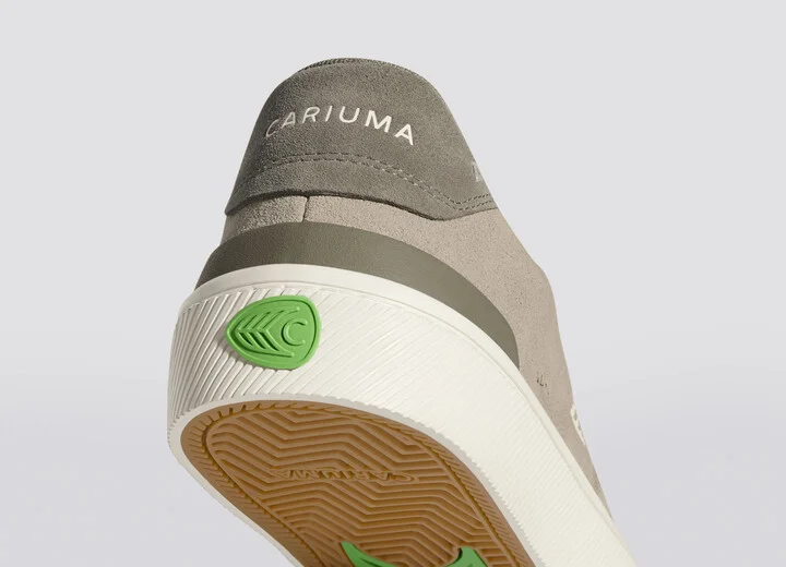 LUAN PRO Plaza Taupe Suede Ivory Logo Sneaker Men - Image 7