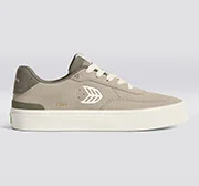 LUAN PRO Plaza Taupe Suede Ivory Logo Sneaker Men - Image 10