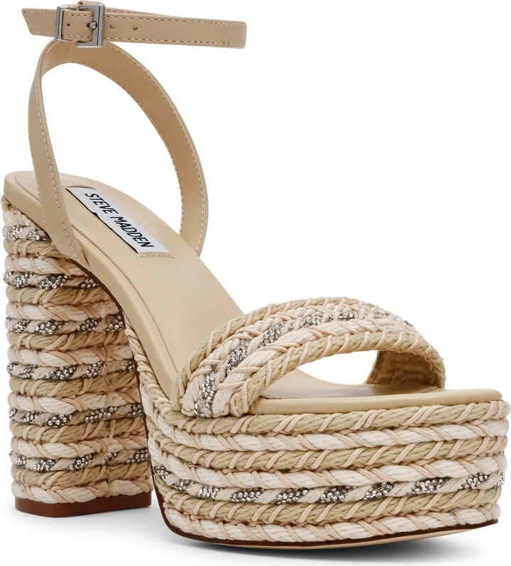 Lucci Embellished Ankle Strap Platform Sandal (Women_