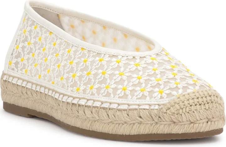 Lucciea Floral Embroidery Espadrille