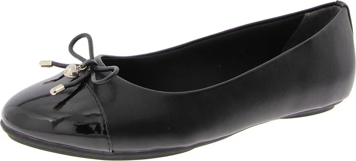 LUCI Womens Faux Leather Slip On Flat Shoes