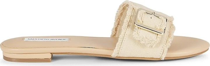 Lucia Denim Flat Sandals