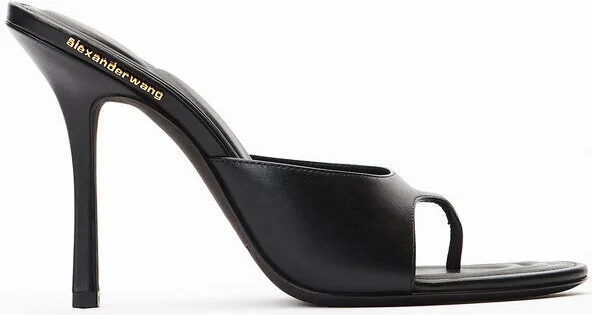Lucienne 105mm Thong Mule In Smooth Leather