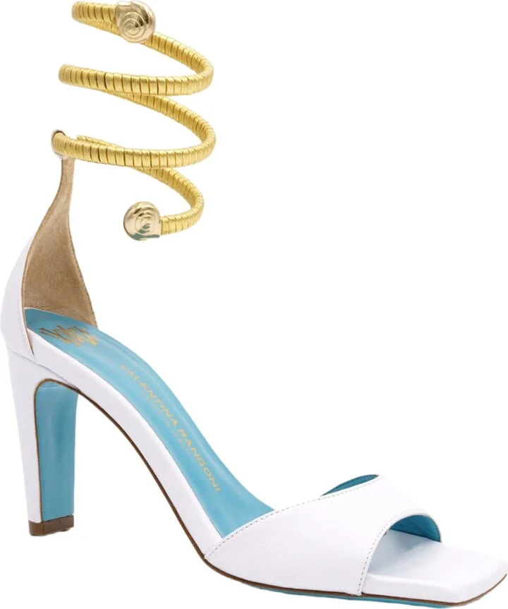 Lucilla Pearlized Ankle Ornament Sandal for Elegant Occasions