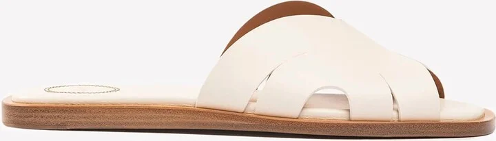 Lucille Calf Leather Flat Sandals
