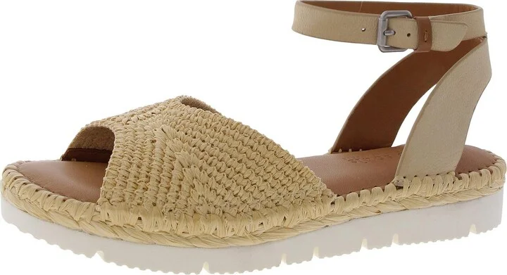 Lucille Raffia Womens Woven Ankle Strap