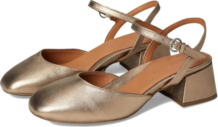Lucinda Gravel Leather In Gold
