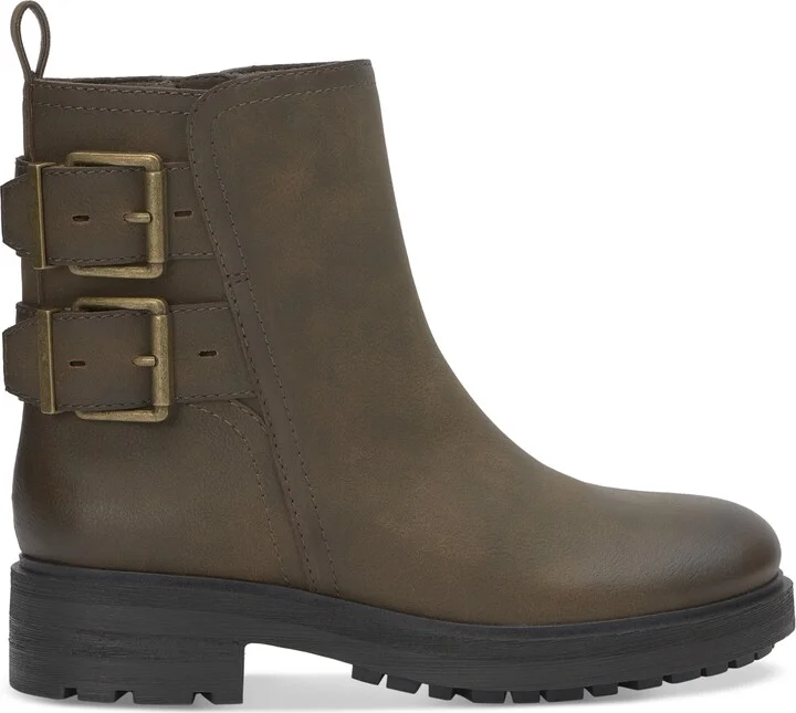 Luck Brand Women's Candre Double Buckle Moto Lug Sole Booties - Image 2