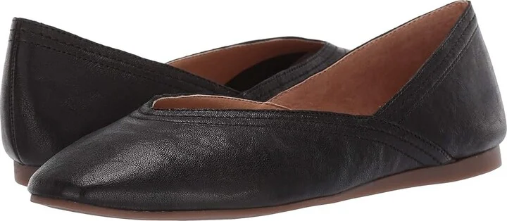 Lucky Brand Alba Women's Flat Shoes Black : 5 M, Leather