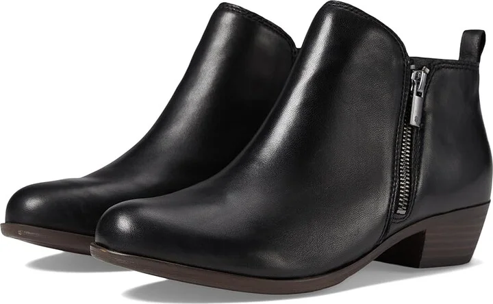 Lucky Brand Basel Women's Zip Boots Black : 5.5 B - Medium, Leather/Synthetic