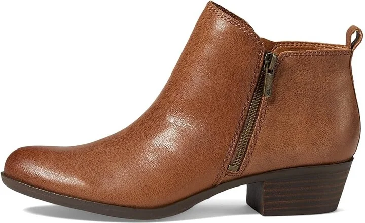 Lucky Brand Basel Women's Zip Boots Toffee : 5 B - Medium, Leather/Suede - Image 7