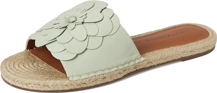 Lucky Brand Biricha Floral Flat Sandals Women's Sandals Peppermint : 10 B - Medium, Leather - Image 5