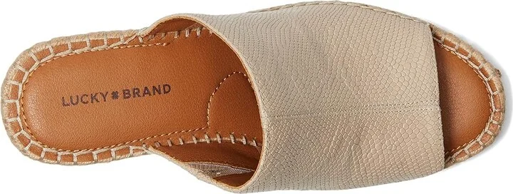 Lucky Brand Cabriah Espadrille Wedge Sandal Women's Sandals Smoke Grey : 8.5 B - Medium, Leather - Image 2