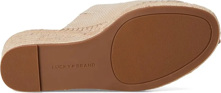 Lucky Brand Cabriah Espadrille Wedge Sandal Women's Sandals Smoke Grey : 8.5 B - Medium, Leather - Image 3