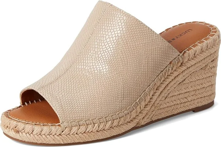 Lucky Brand Cabriah Espadrille Wedge Sandal Women's Sandals Smoke Grey : 8.5 B - Medium, Leather - Image 5