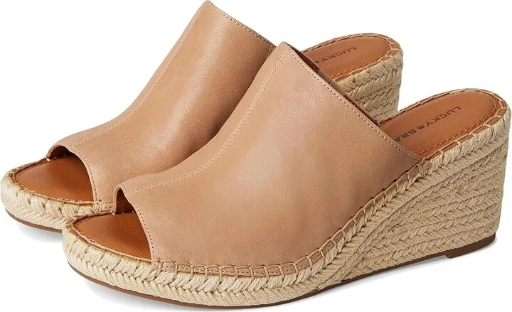 Lucky Brand Cabriah Women's Sandals Sandstorm : 8 M, Leather/Rubber