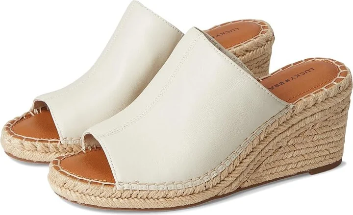 Lucky Brand Cabriah Women's Sandals Tusk : 8 M, Leather/Rubber