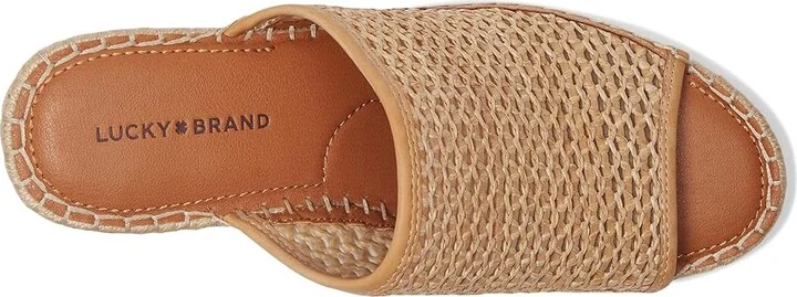 Lucky Brand Cabriah Woven Espadrille Wedge Sandal Women's Sandals Tan B : 7 B - Medium, Rubber - Image 2