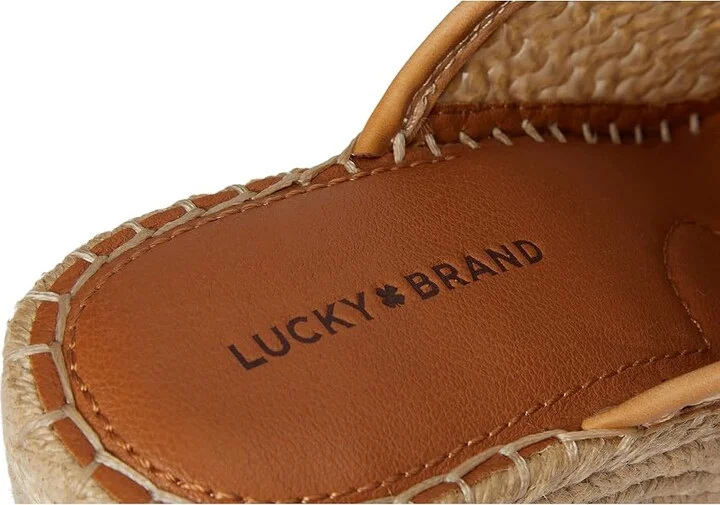 Lucky Brand Cabriah Woven Espadrille Wedge Sandal Women's Sandals Tan B : 7 B - Medium, Rubber - Image 7